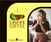 Lauras Coffee logo visual identity