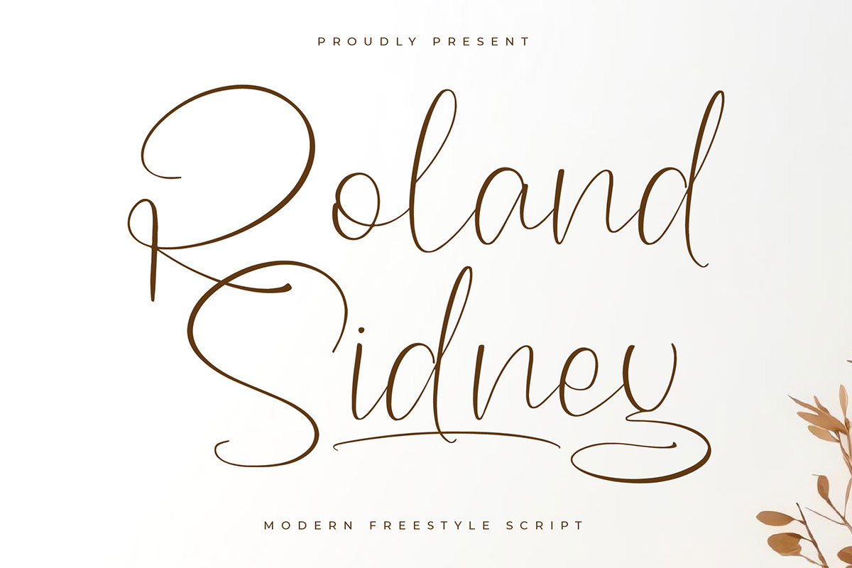 Roland Sidney - Modern Freestyle Script rendition image