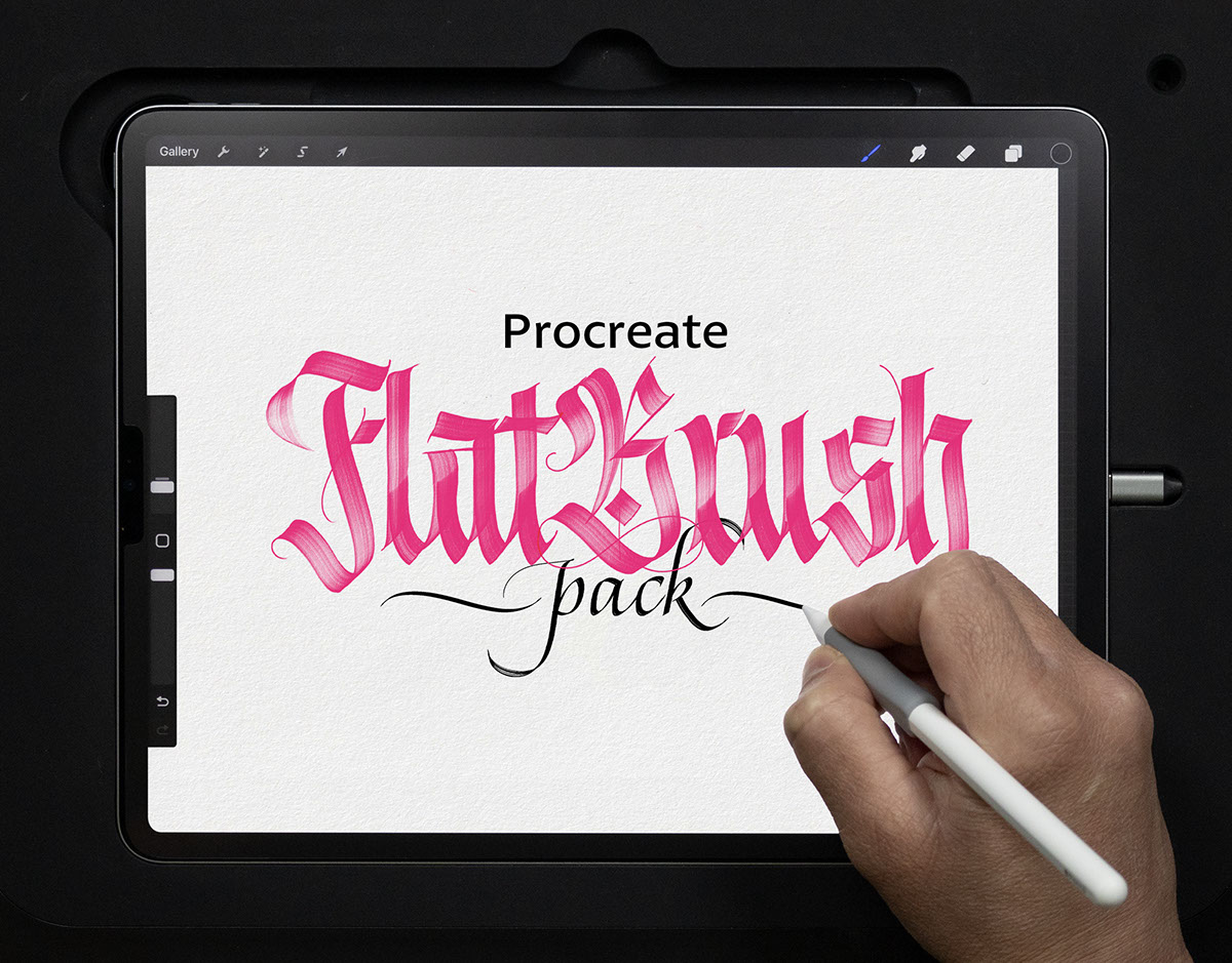 Flat Brush Pack For Procreate On Behance Behance
