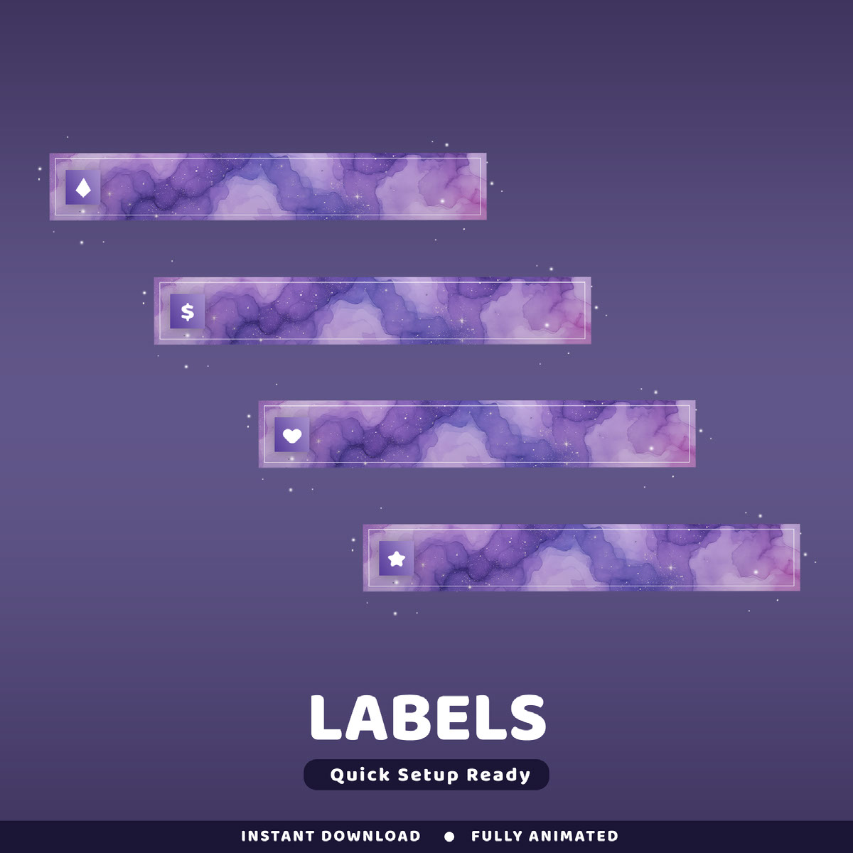 Stardust Veil Animated Twitch Overlay Package on Behance :: Behance