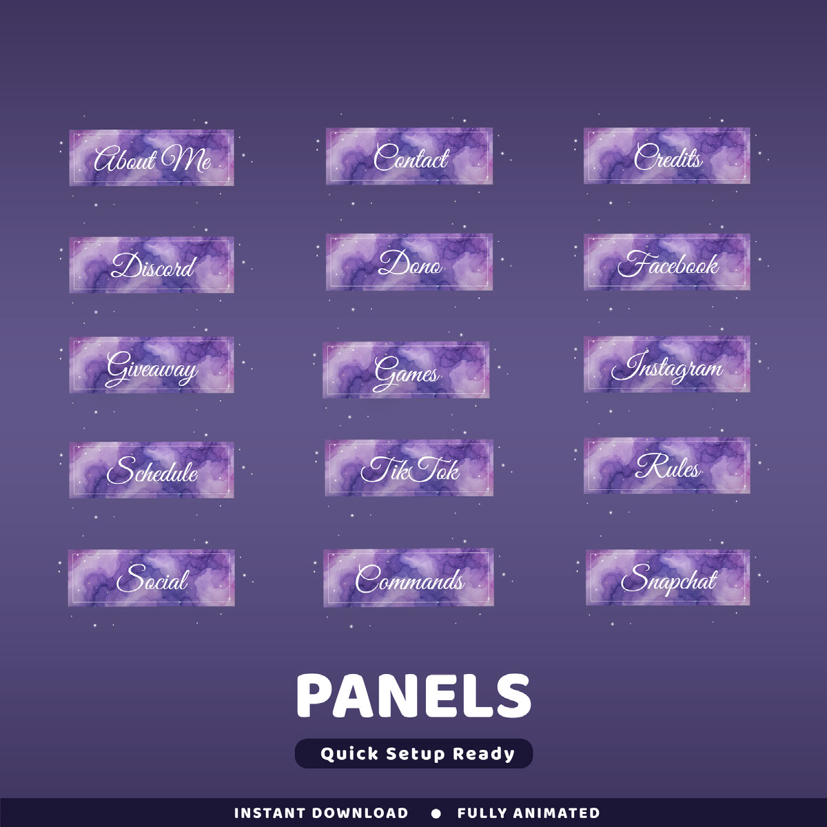 Stardust Veil Animated Twitch Overlay Package on Behance :: Behance