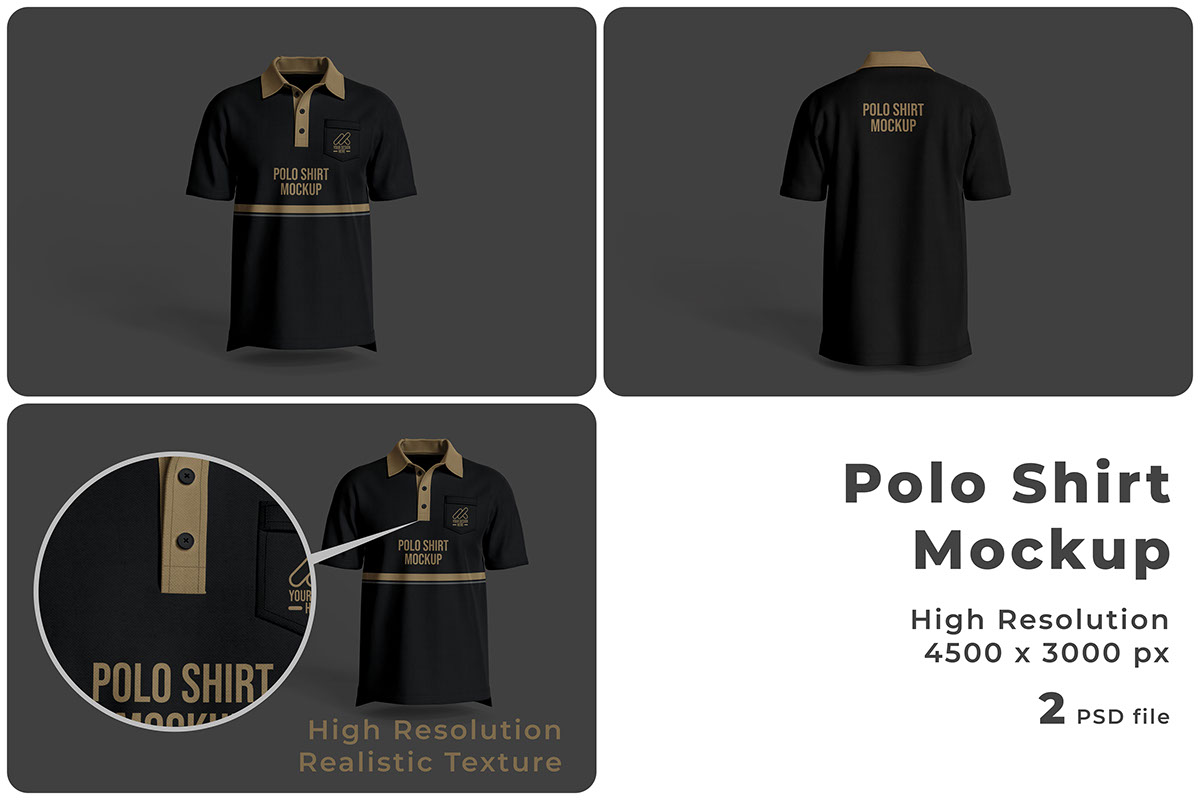 Polo Shirt Mockup rendition image