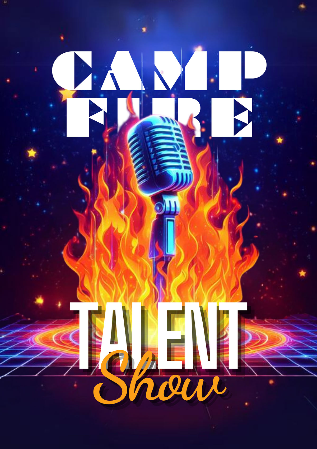Campfire Talent Show Poster rendition image
