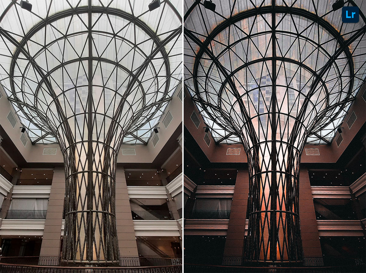 Sky funnel geometry architecture Edit Lightroom