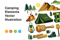 Camping Elements Vector Illustration