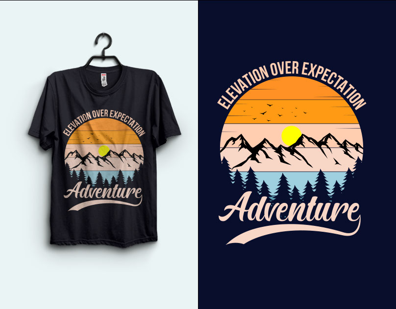 Adventure T shirt Design rendition image