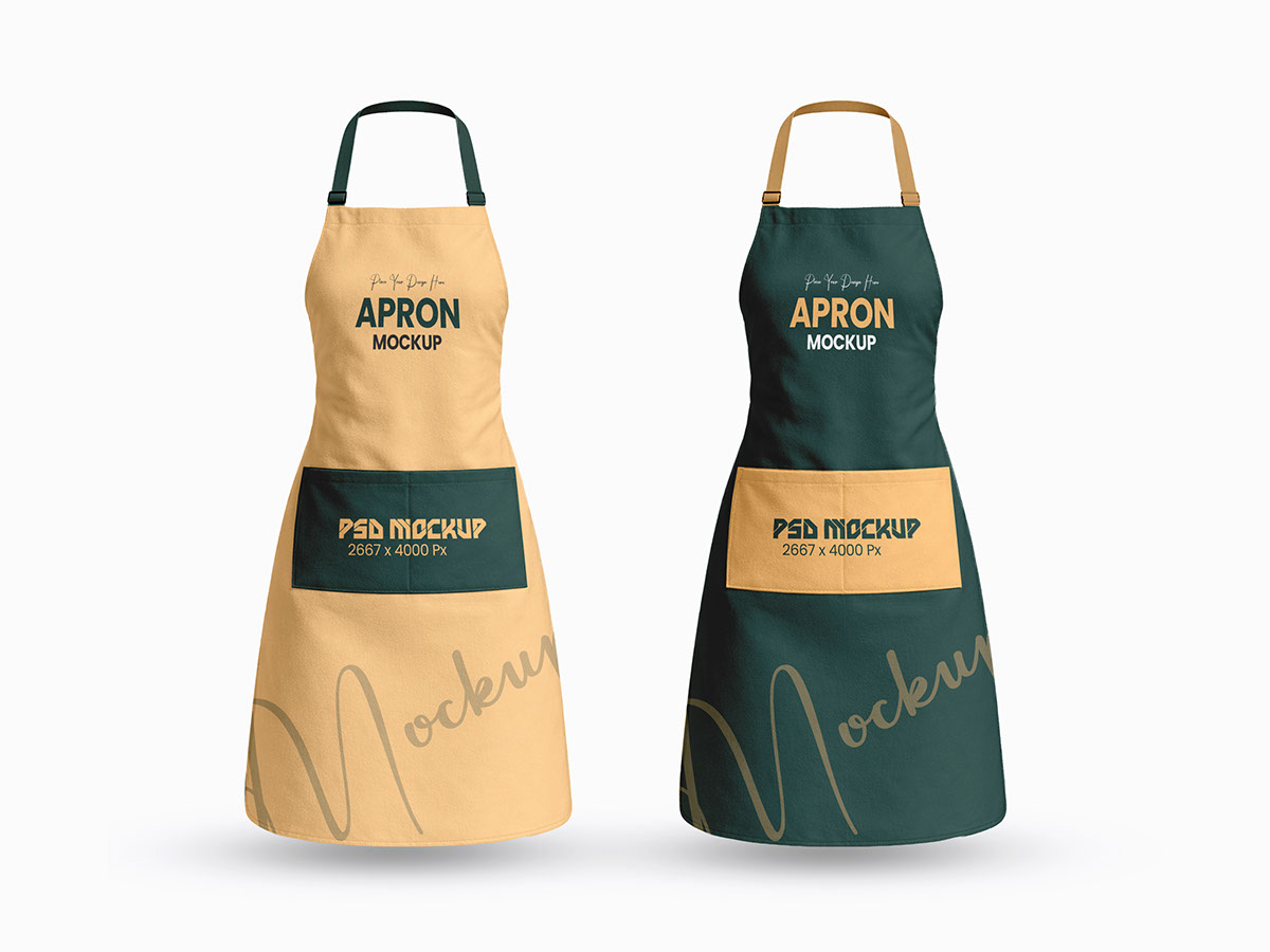 Realistic Apron Mockup Kitchen and Restaurant Branding Presentation on ...