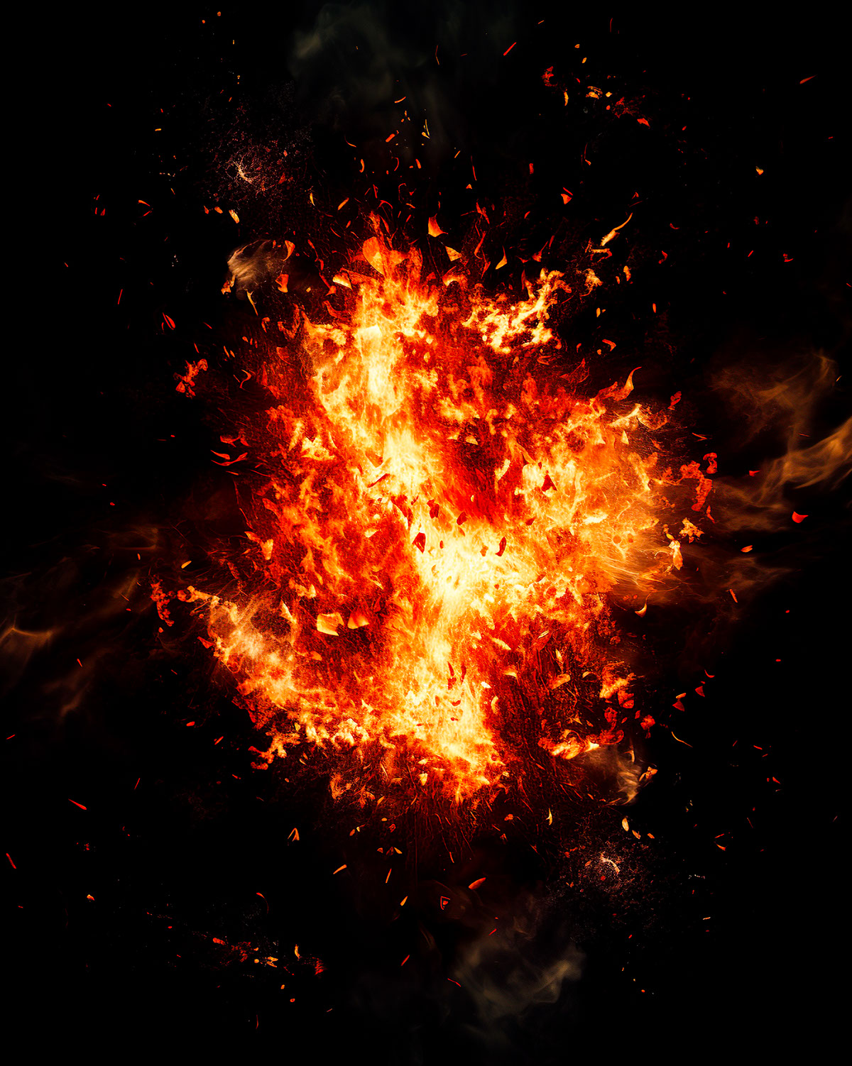 Fire rendition image