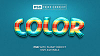 PSD 3D Text Effect Colo Style