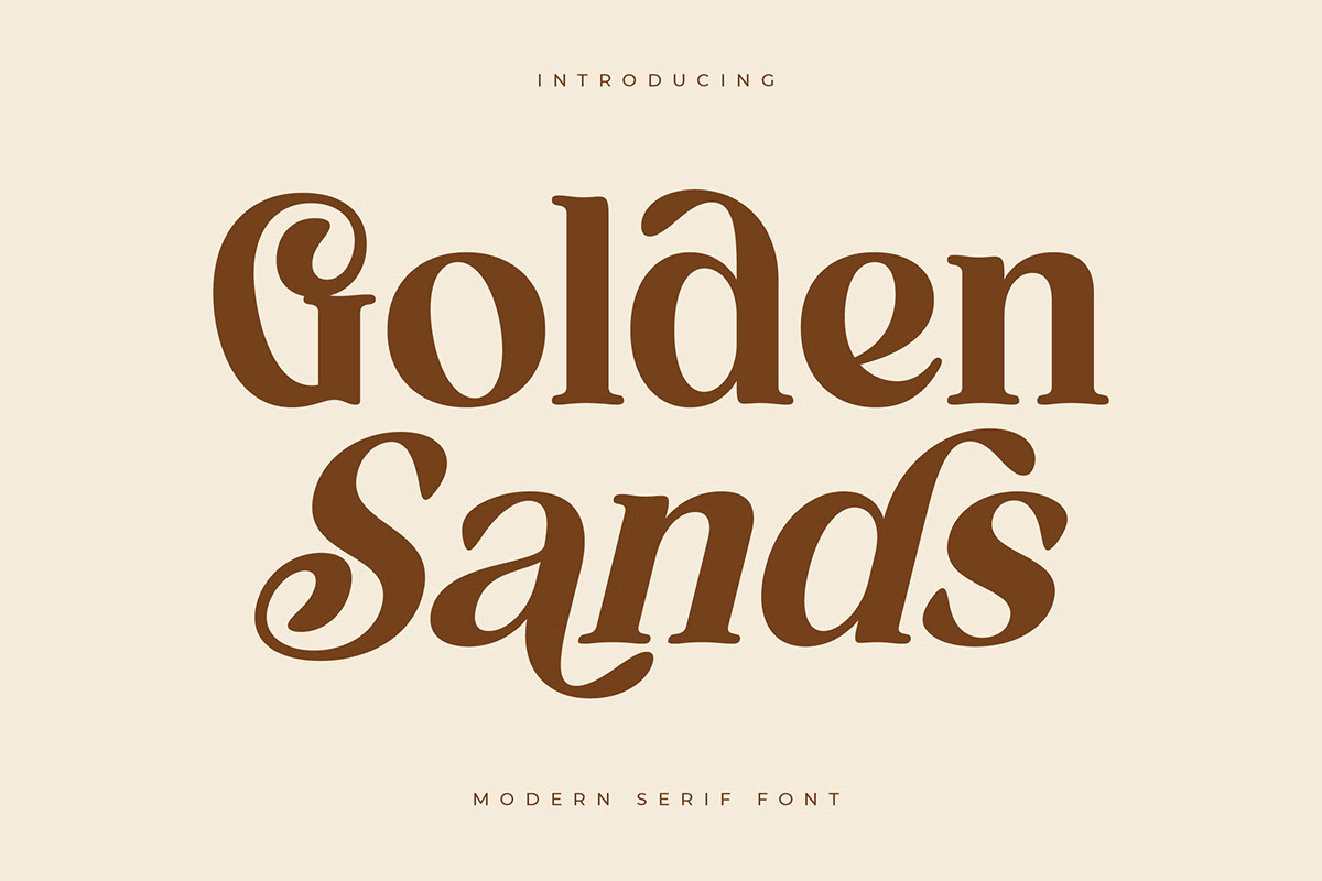 Golden Sands - Modern Serif Font rendition image