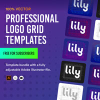 Lily Grid - illustrator Template
