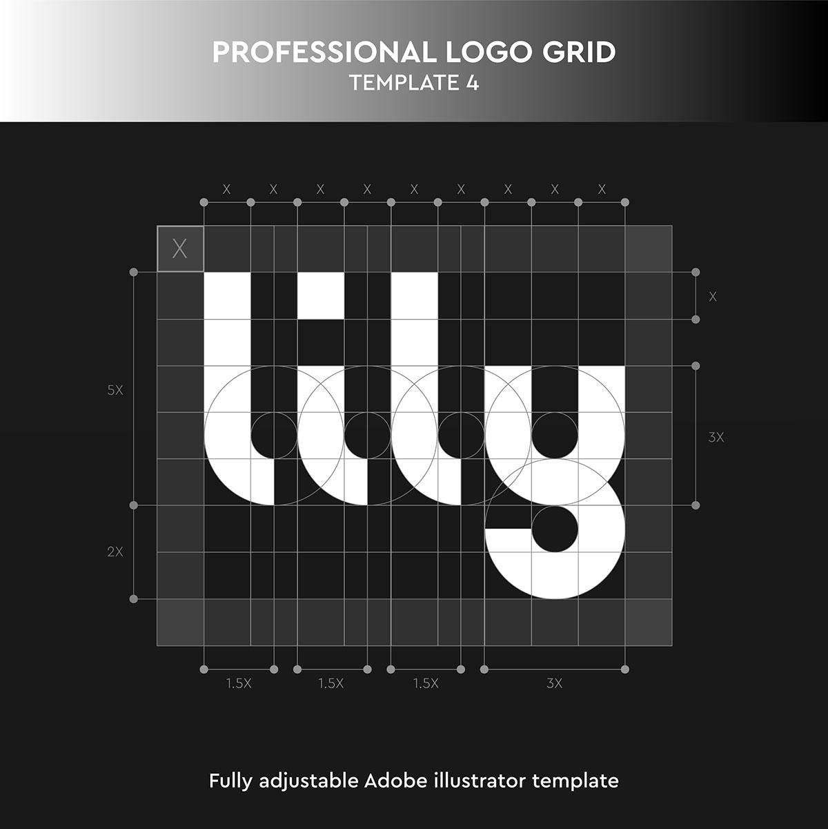 Lily Grid - illustrator Template rendition image