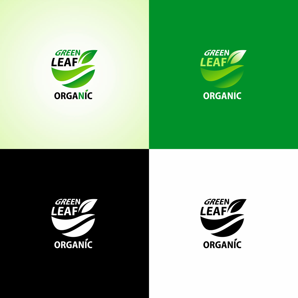 Green Leaf Organic Logo Concepts on Behance :: Behance