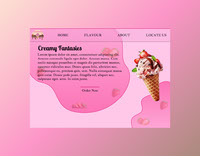 Ice Cream Shop Website Landing Page