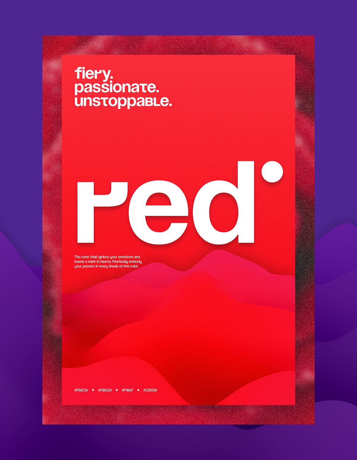 red poster rendition image
