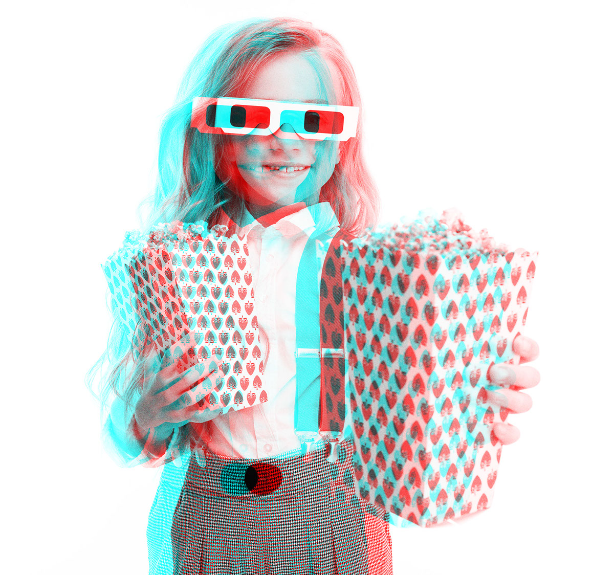 3D Glasses Photoshop Effect rendition image