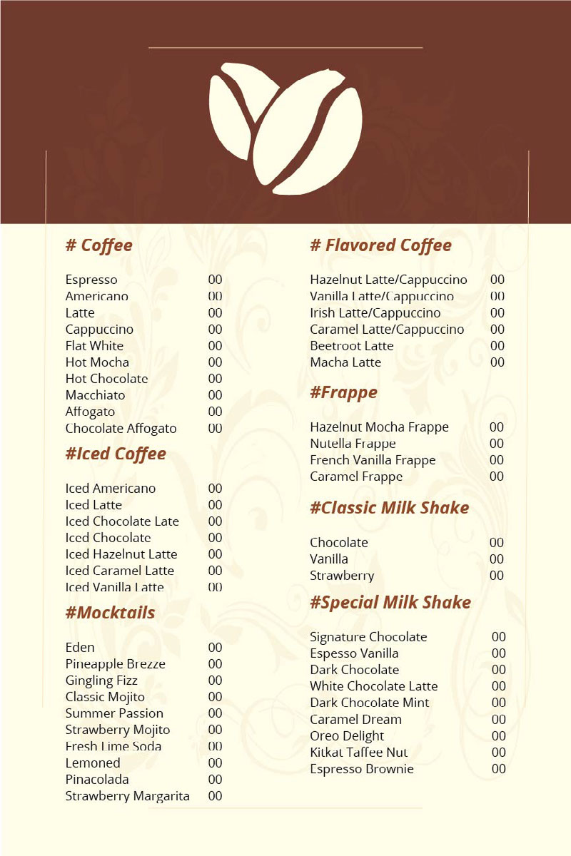 cafe menu design on Behance :: Behance