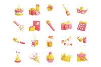 Birthday party 3d pack