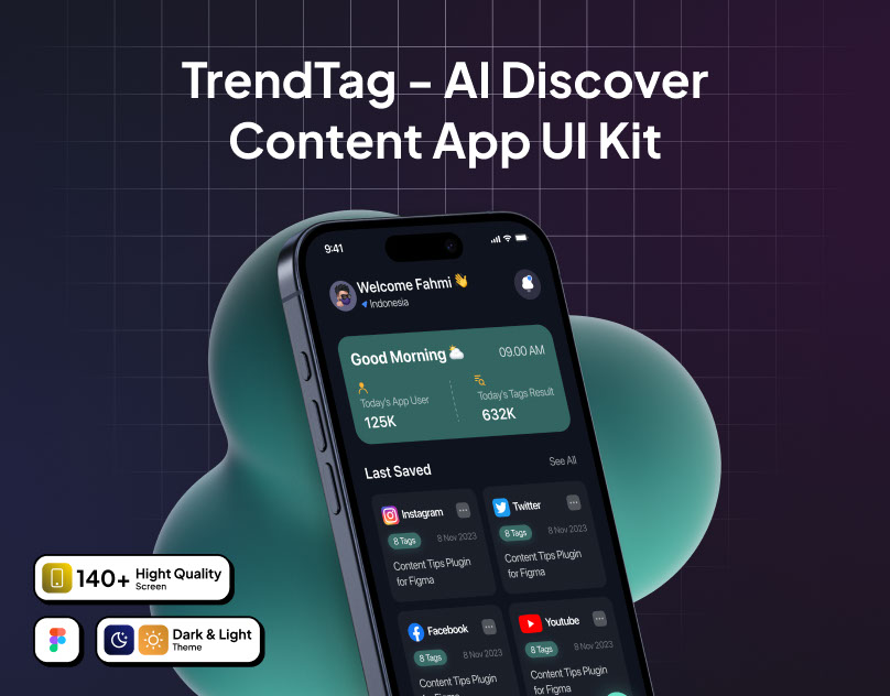 TrendTag App UI KIT rendition image