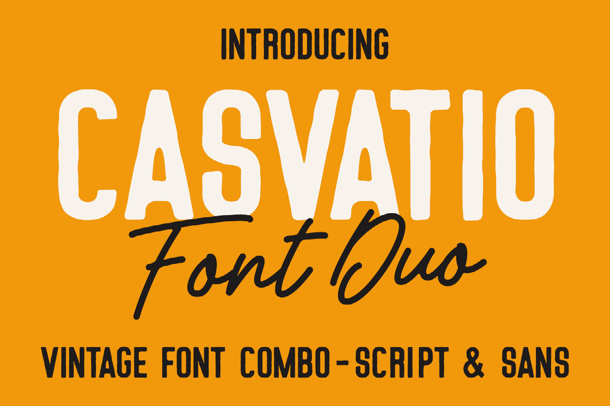 Combo Script Font Casvatio Font Duo Vintage Combo Script Sans on Behance :: Behance