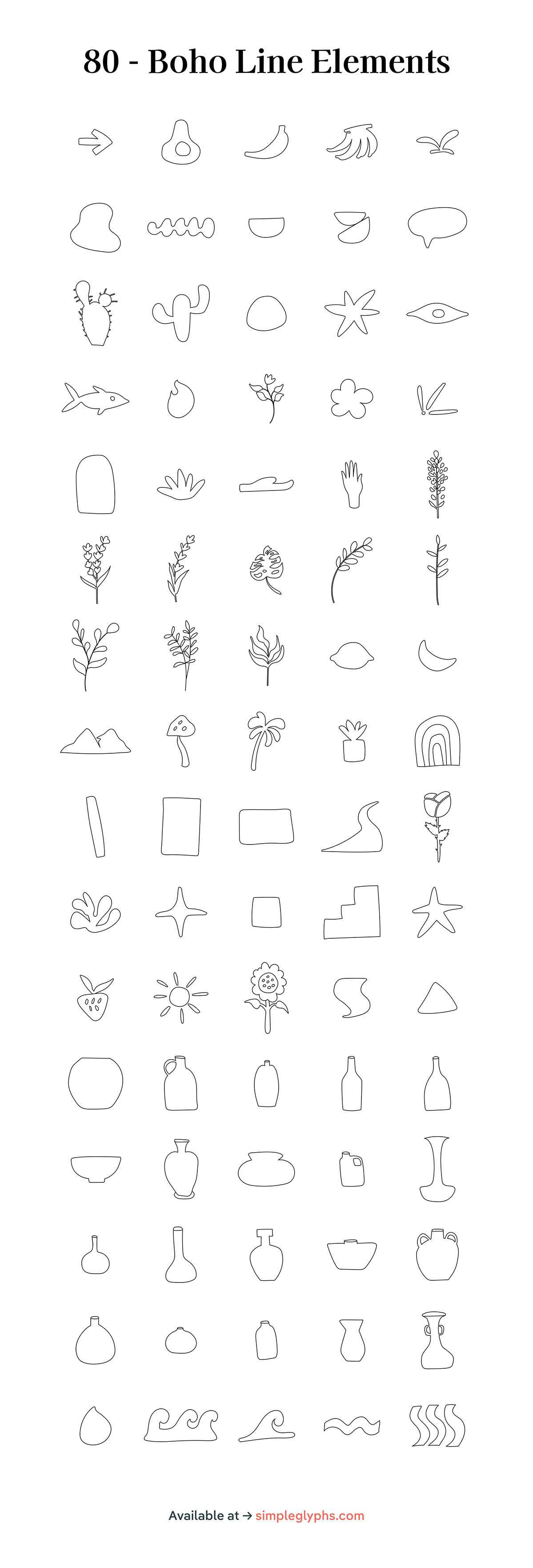 Boho Illustration Elements Creator Kit on Behance :: Behance