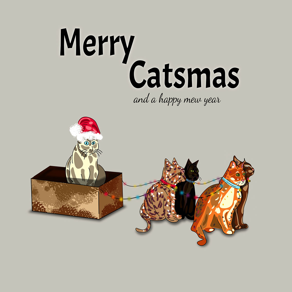 Catsmas Sleigh RGB for screen viewing rendition image