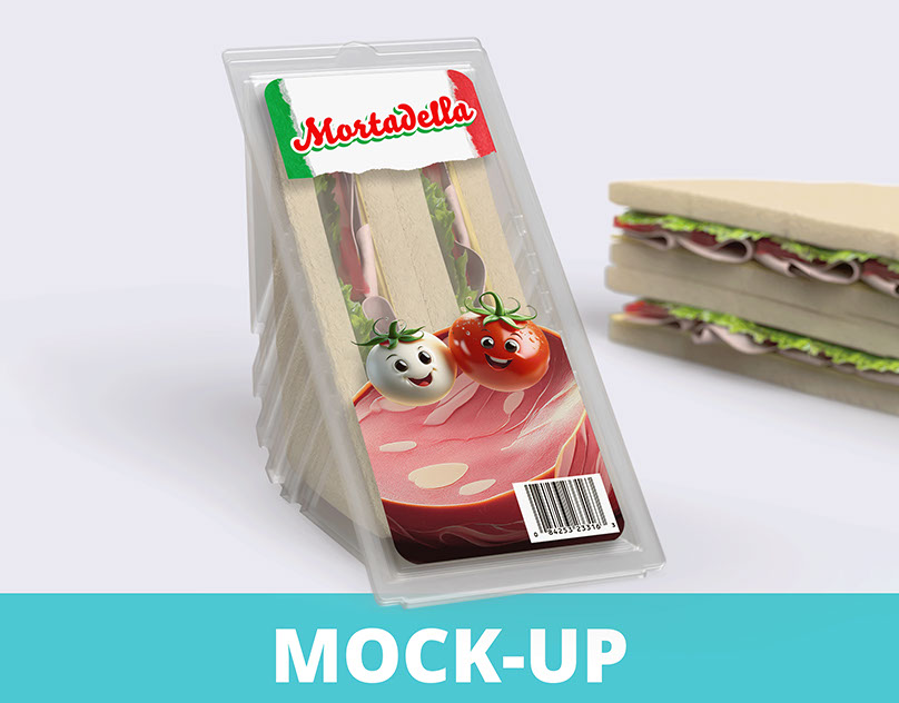 Triangle Wedge Sandwich Box Label Mock Up on Behance :: Behance