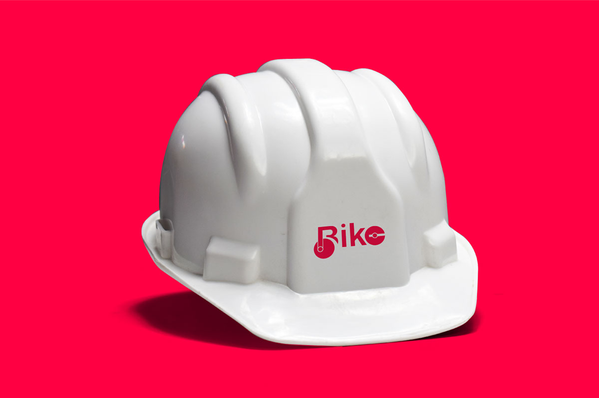 Free Helmet Logo Design Mockup rendition image