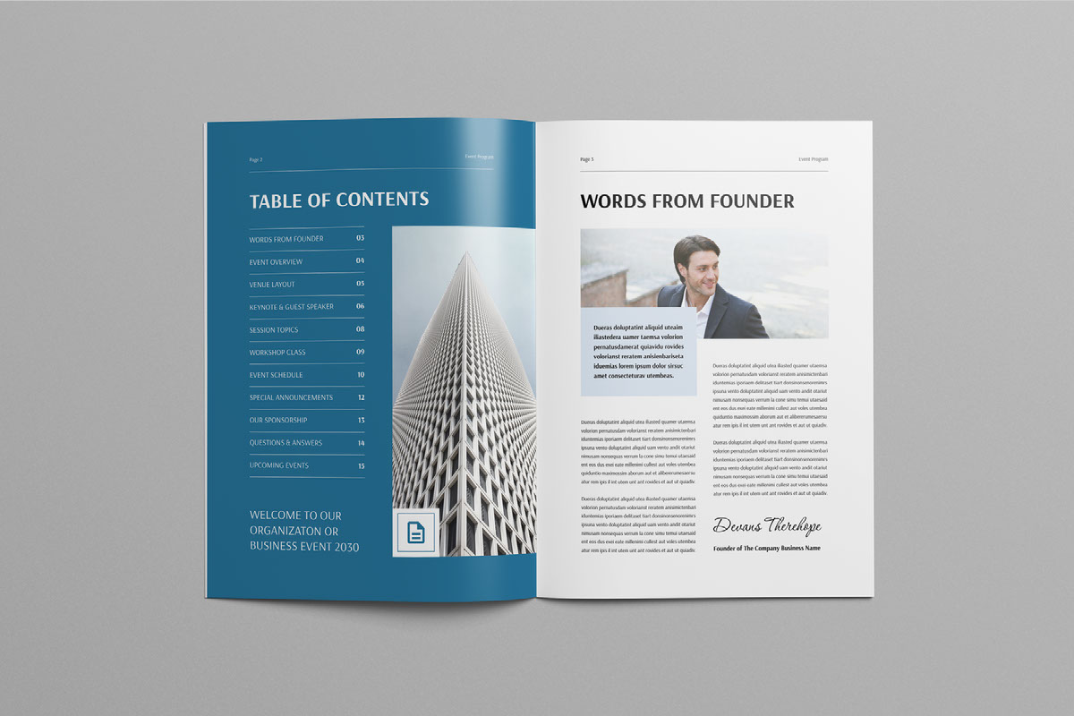 Event Program Booklet Template on Behance :: Behance
