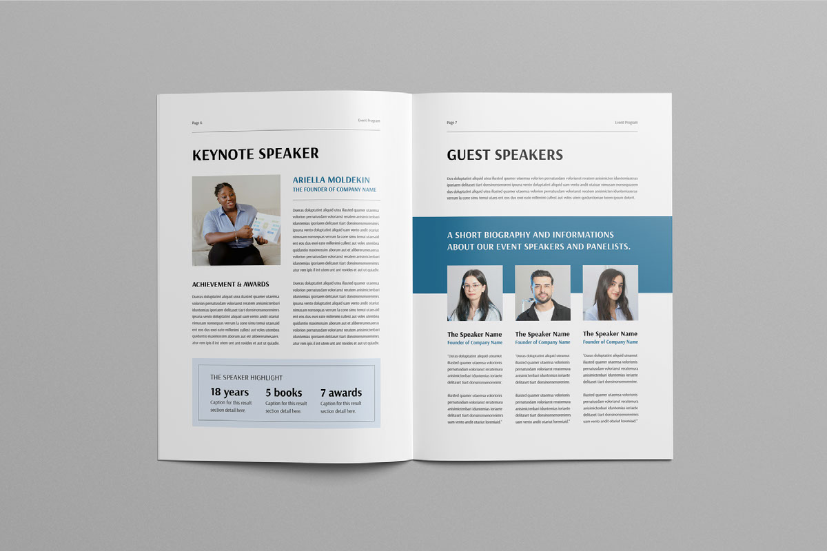 Event Program Booklet Template on Behance :: Behance