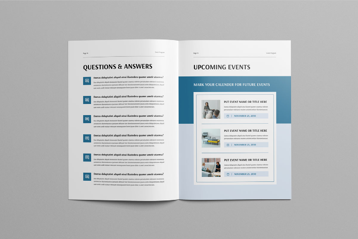 Event Program Booklet Template on Behance :: Behance