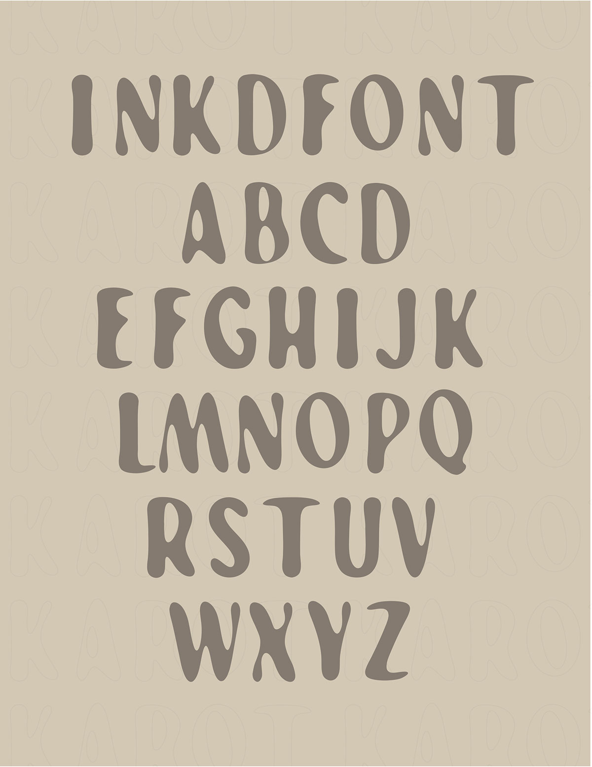 Inkd Font Capitalized Alphabet only on Behance :: Behance