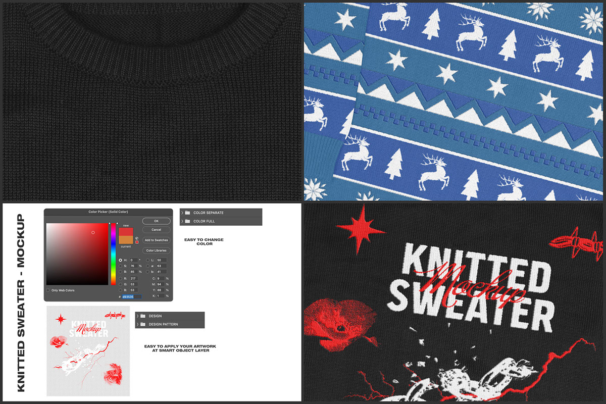 Knitted Mockup - Bundle Link rendition image