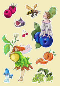 Drawing fairies stickers