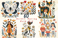 Nordic Spring Folk Art Sublimation