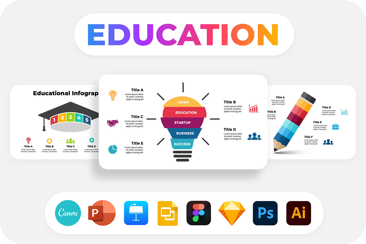 Education - Infographics Pack rendition image
