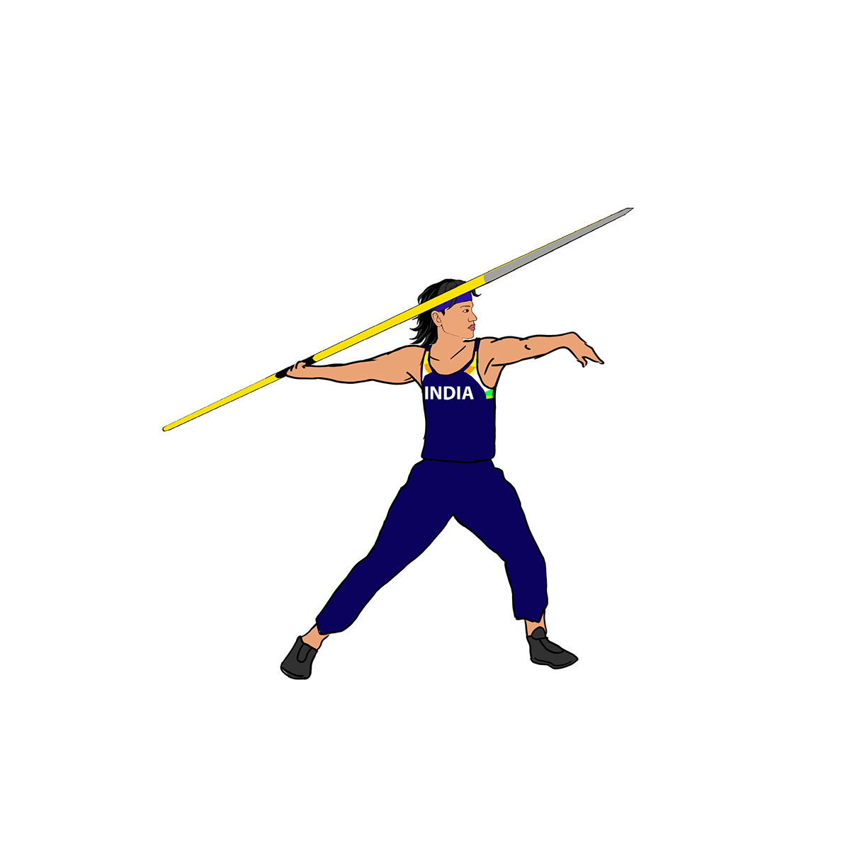 Javeline Throw rendition image