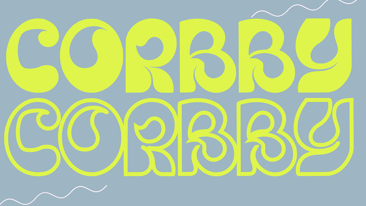 Corbby Typeface rendition image