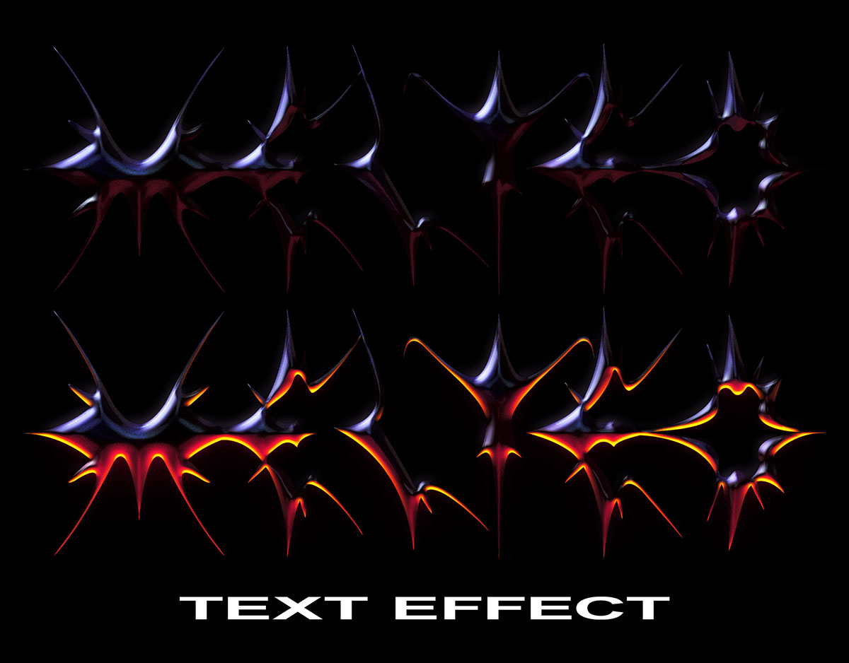 MELTED Text Effects rendition image