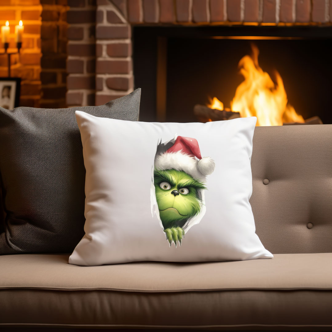 Peeking Grinch Popping Out the Wall rendition image
