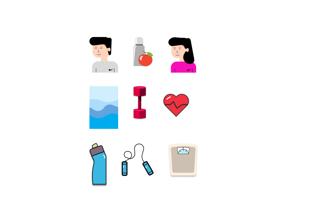 Fitness App Icon Pack rendition image