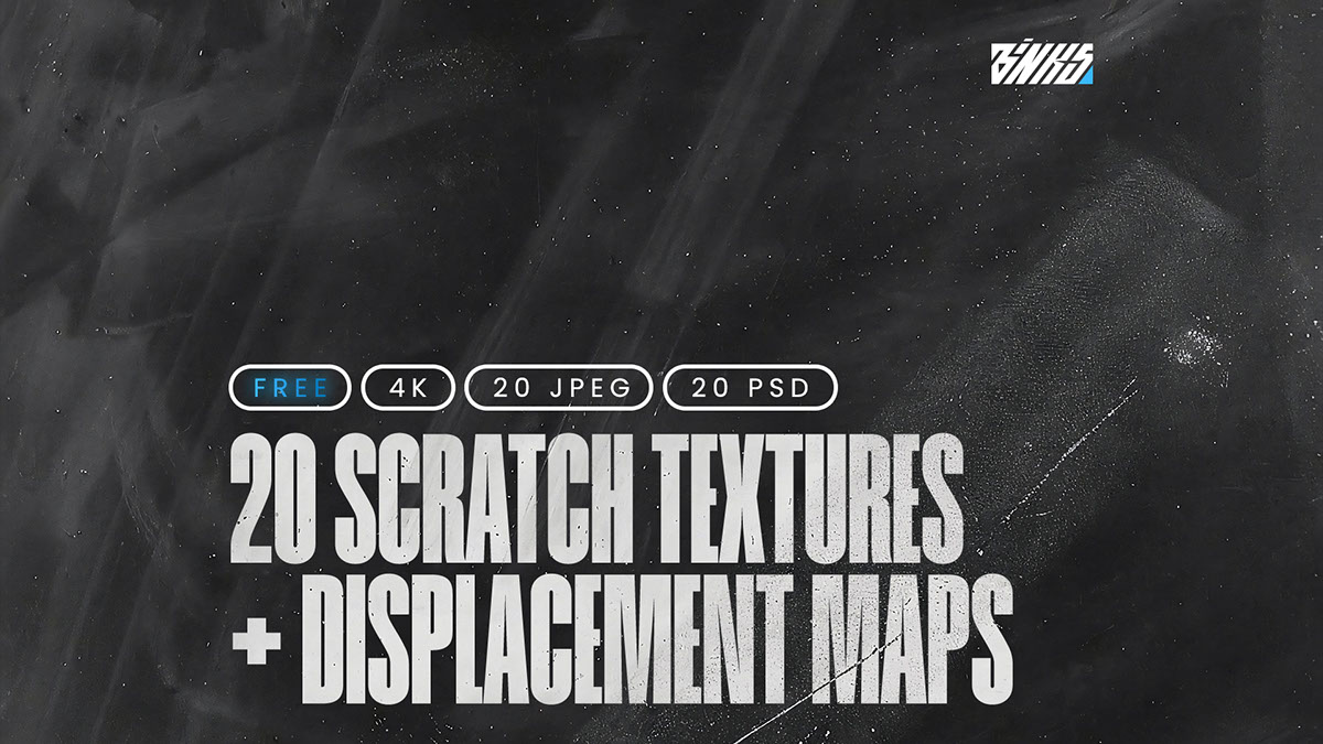 FREE 20 Scratch textures 4K rendition image