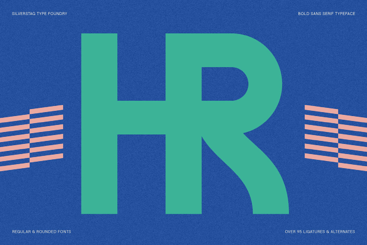 FlyBridge - Bold Ligature Rich Sans Serif Font rendition image