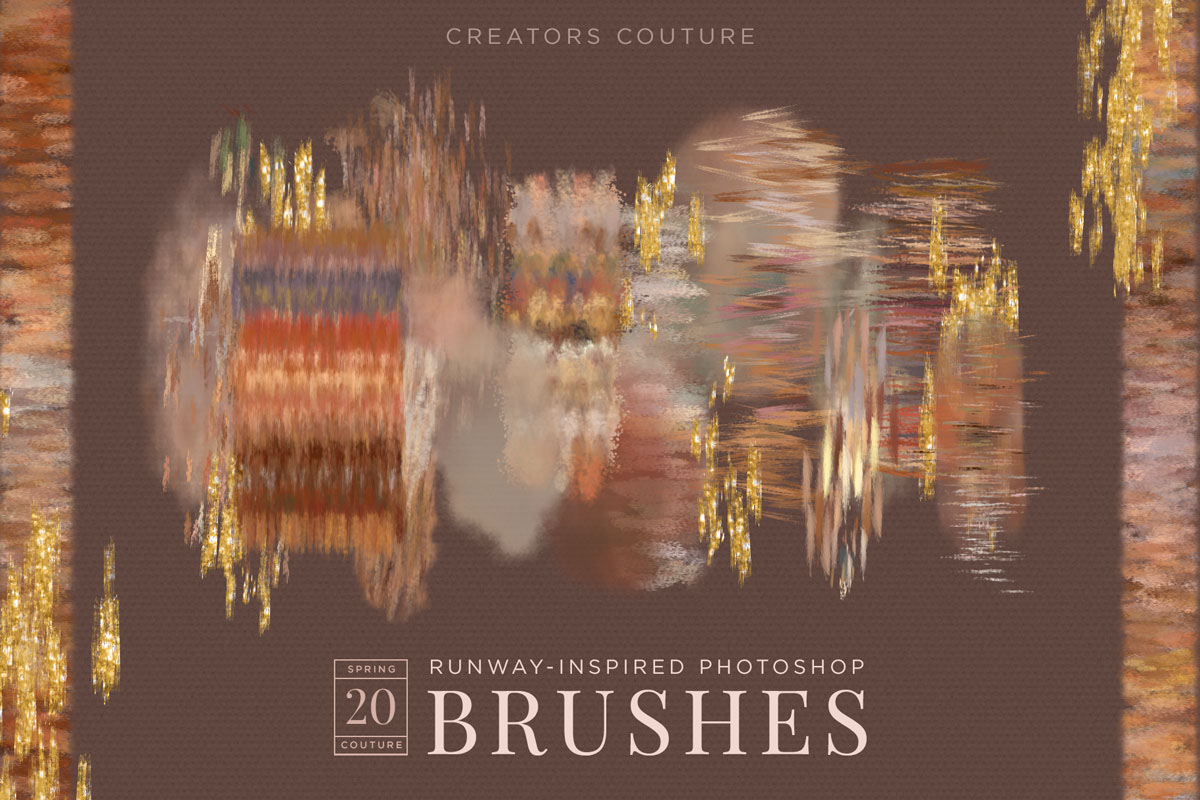 Textile and Fiber Multicolor Photoshop Brushes rendition image