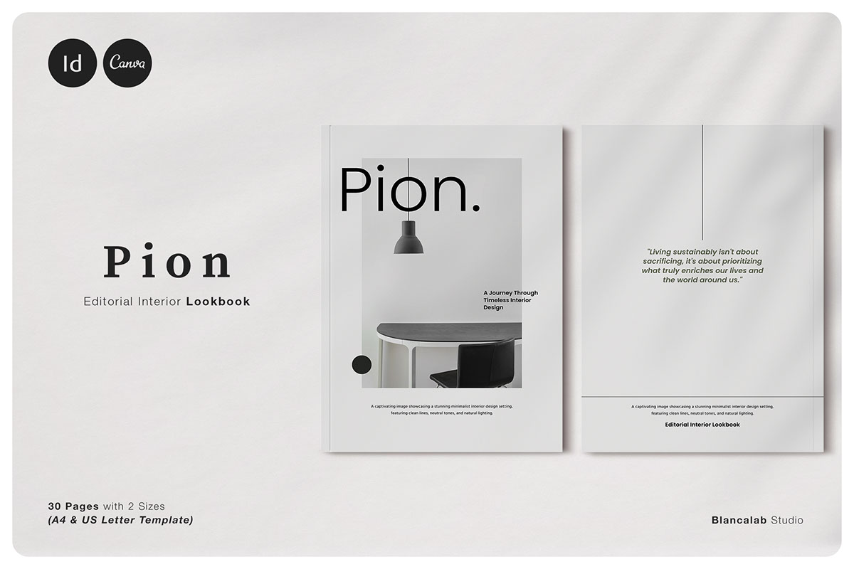 PION Editorial Interior Lookbook rendition image