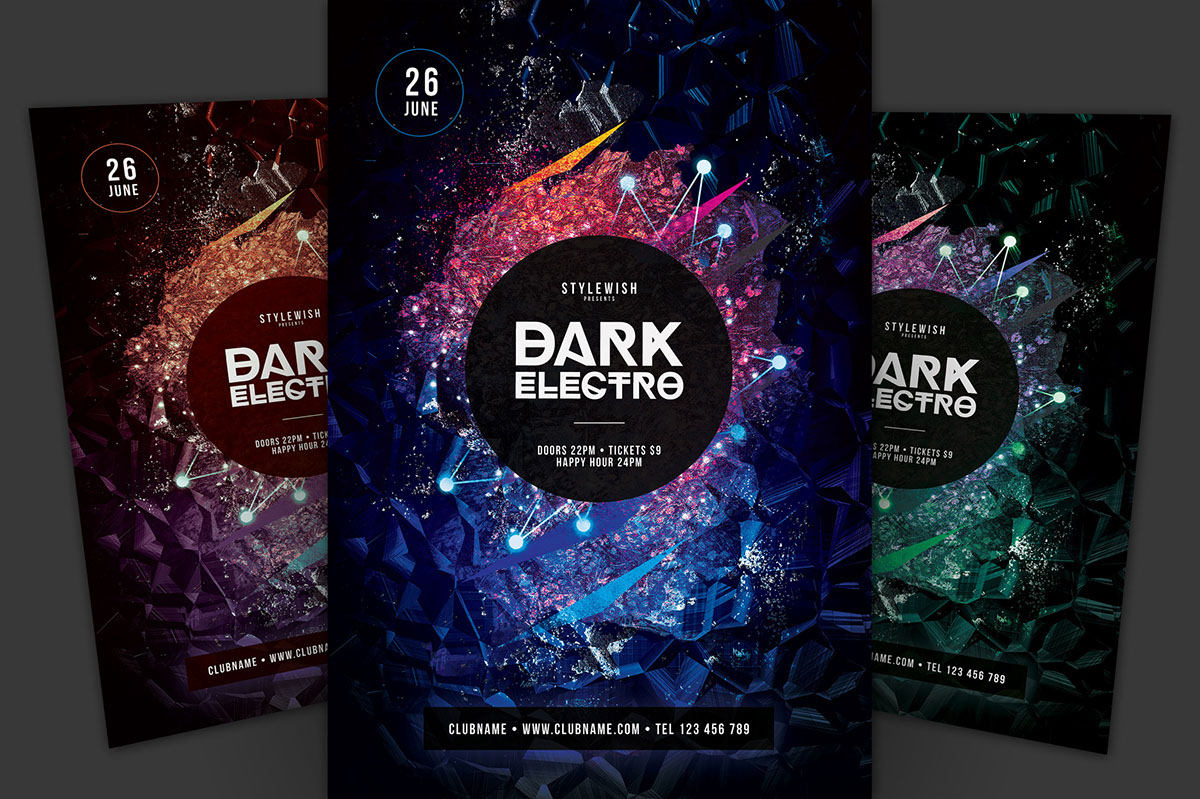 Dark Electro Flyer rendition image