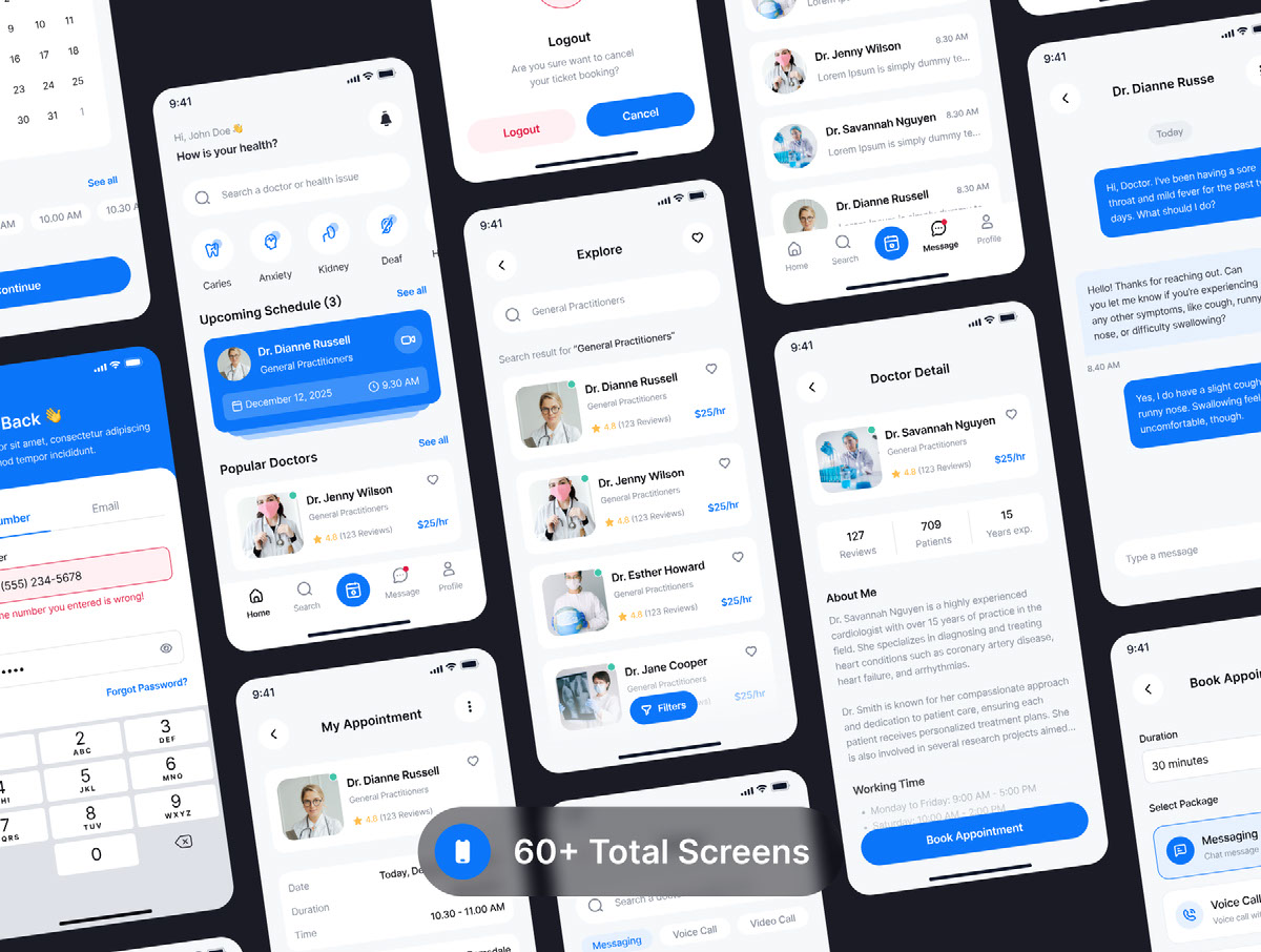 Health Medical App UI Kit on Behance :: Behance
