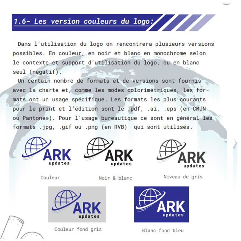 Graphic Design for a Fictional Brand ARK Update rendition image
