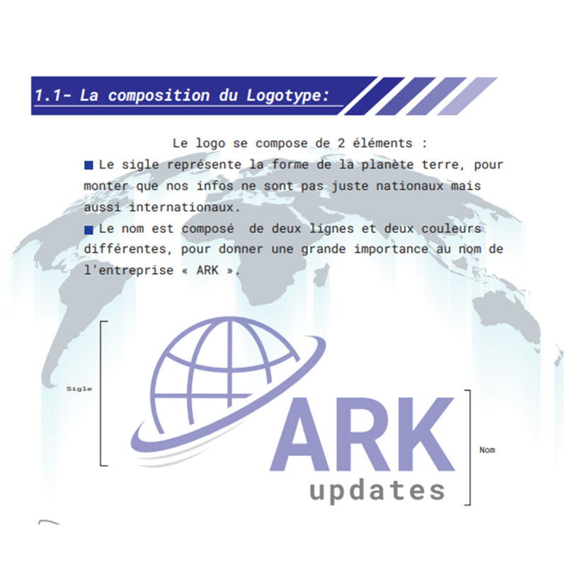 Graphic Design for a Fictional Brand ARK Update rendition image