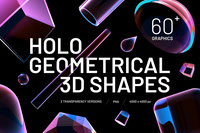 DOWNLOAD - Holo Geometrical 3D Shapes Collection by Designeessense